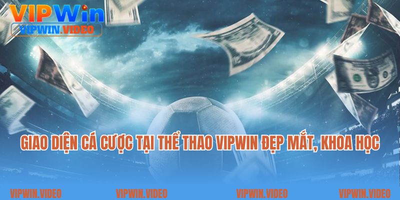 Giao diện cá cược tại thể thao Vipwin đẹp mắt, khoa học